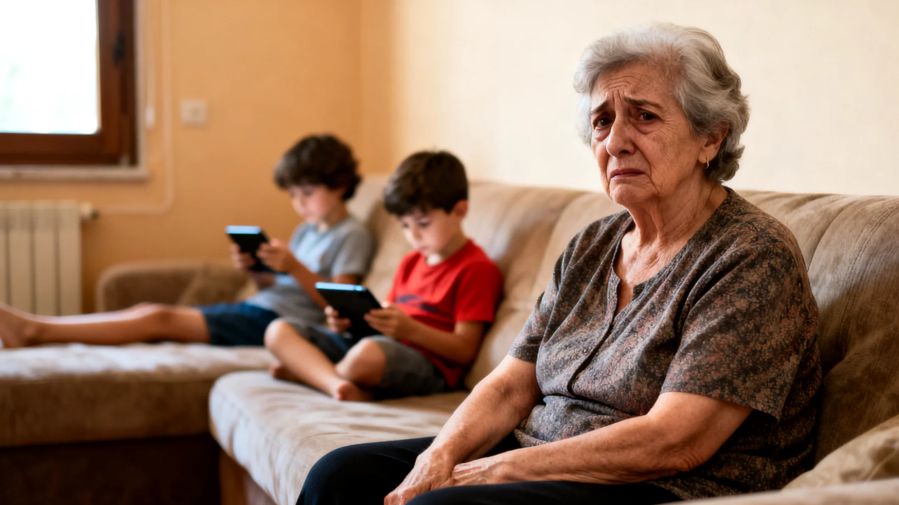 Nonna preoccupata perché i nipoti bambini mostrano poco interesse per il rapporto con lei, preferendo attività autonome e manifestando distacco emotivo durante le visite"