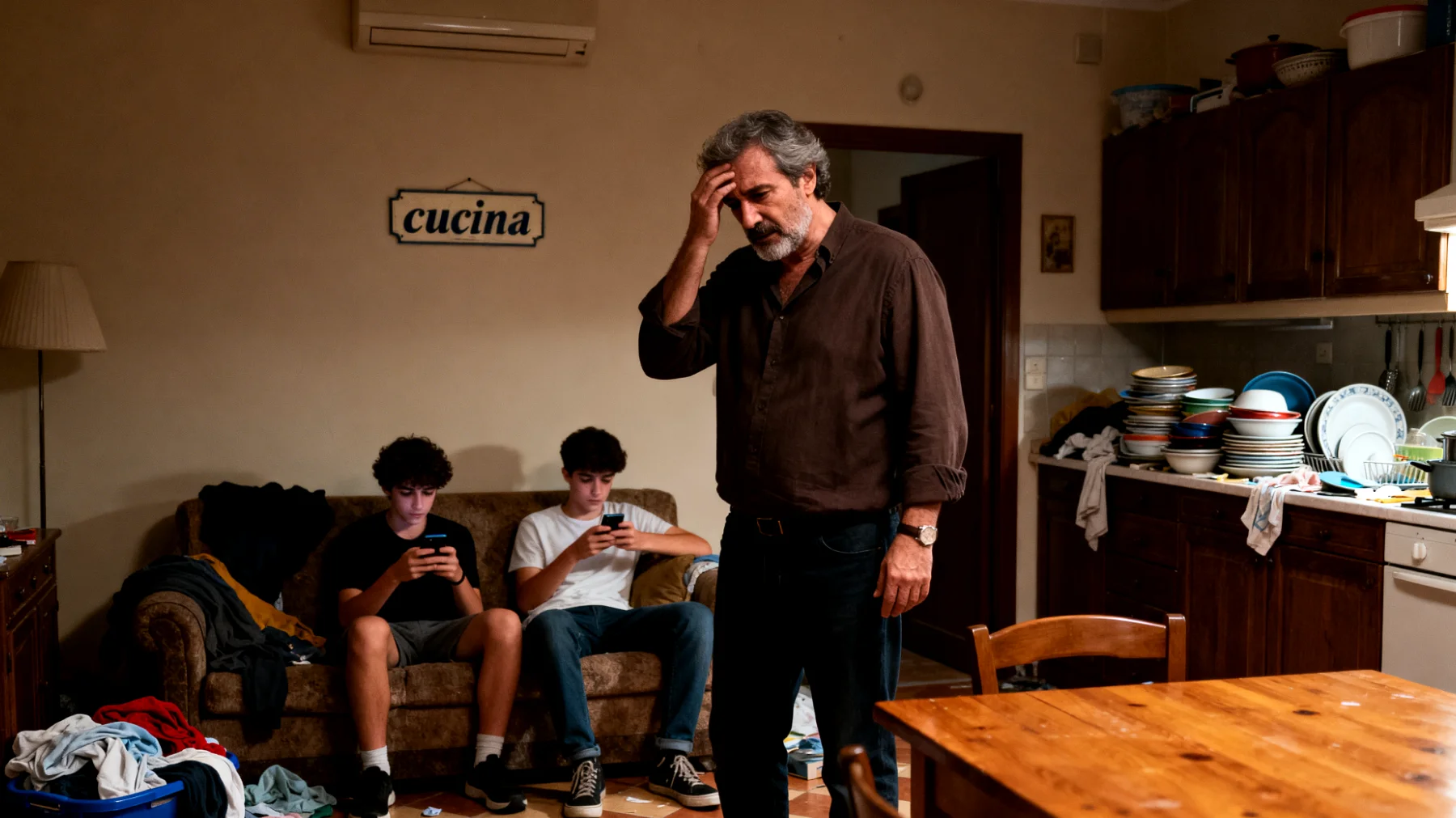 Un papà si sente frustrato perché i suoi figli giovani adulti (20-30 anni) non contribuiscono alle faccende domestiche, non partecipano attivamente alla vita familiare e mostrano scarso senso di responsabilità nelle attività quotidiane condivise, pur vivendo ancora in casa"